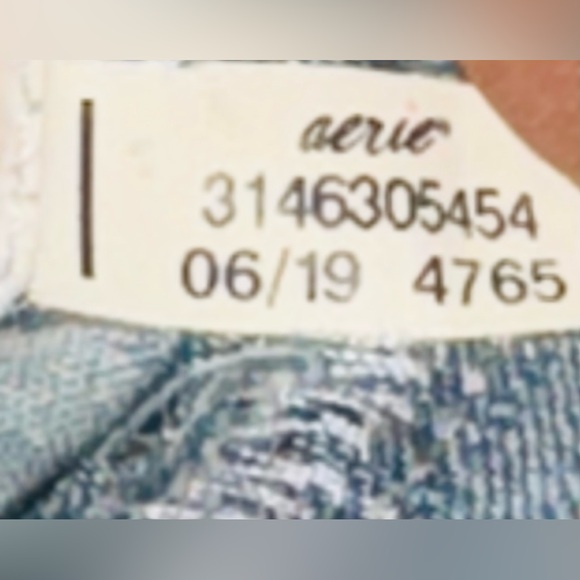 aerie DreamSoft High Rise Denim Joggers with Paperbag Waist in Vintage Blue L - Picture 9 of 13